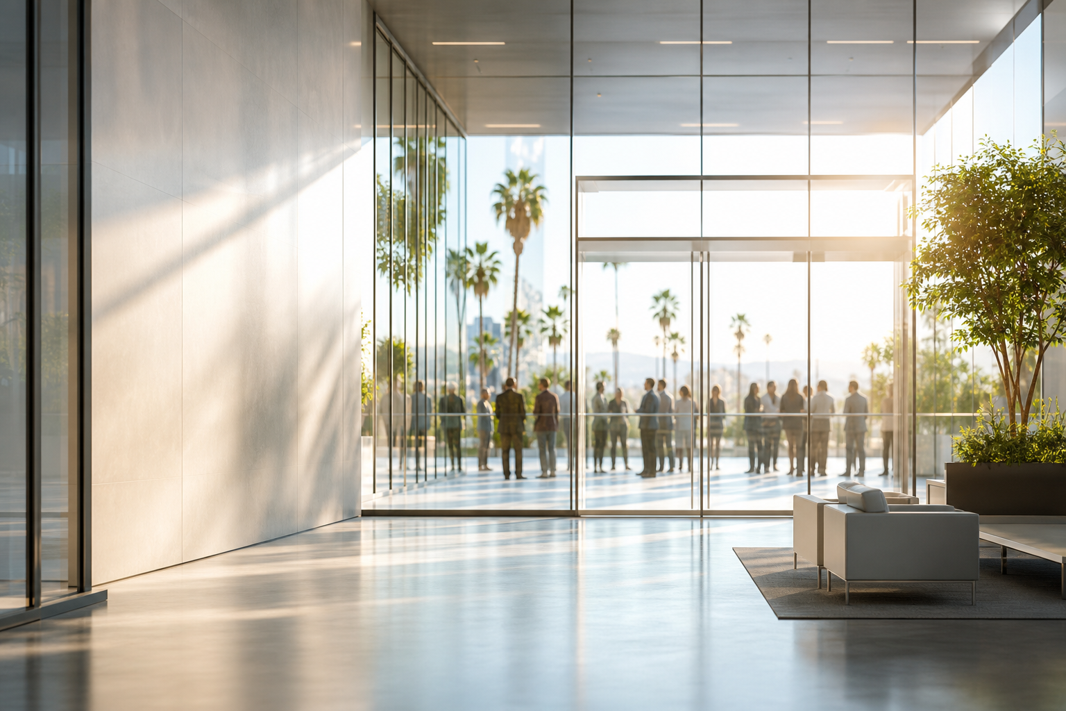 Modern California office lobby